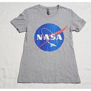 nasa t shirt childs size medium Gray Astronauts Space logo
